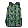 Tropical Palm And Hibiscus Print 17 Inch Backpack