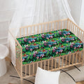 Tropical Palm And Hibiscus Print Baby Crib Sheet