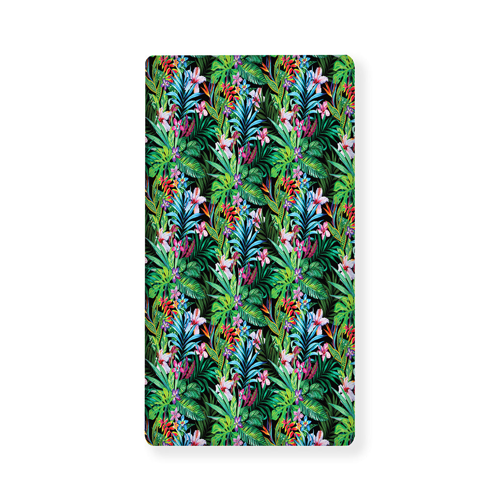 Tropical Palm And Hibiscus Print Baby Crib Sheet