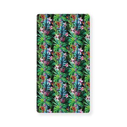 Tropical Palm And Hibiscus Print Baby Crib Sheet