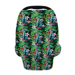 Tropical Palm And Hibiscus Print Baby Seat Cover