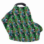 Tropical Palm And Hibiscus Print Baby Seat Cover