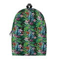 Tropical Palm And Hibiscus Print School Backpack