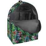 Tropical Palm And Hibiscus Print Backpack