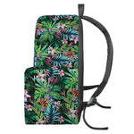 Tropical Palm And Hibiscus Print Backpack