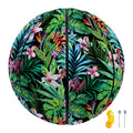 Tropical Palm And Hibiscus Print Basketball