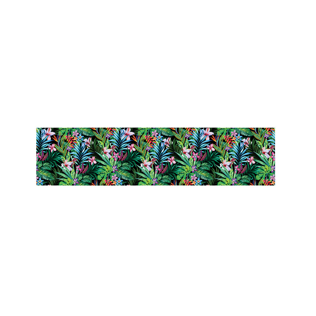 Tropical Palm And Hibiscus Print Bed Runner