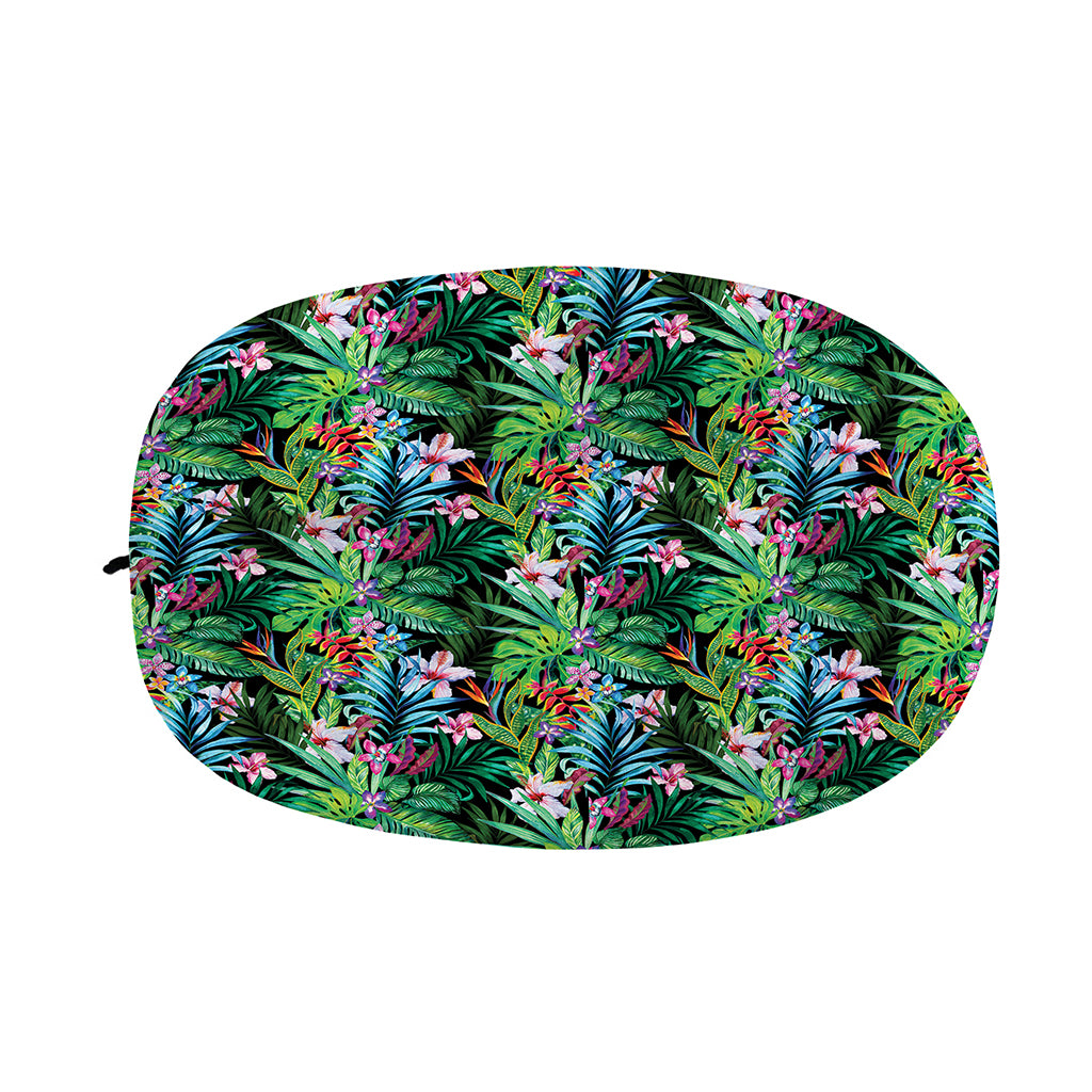 Tropical Palm And Hibiscus Print Car Side Mirror Covers