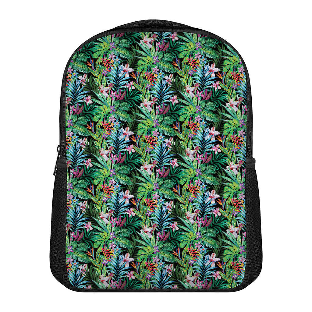 Tropical Palm And Hibiscus Print Casual Backpack
