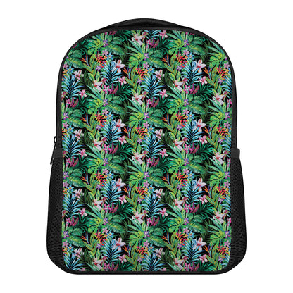 Tropical Palm And Hibiscus Print Casual Backpack