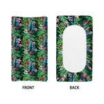 Tropical Palm And Hibiscus Print Changing Pad Cover