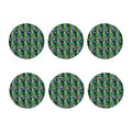 Tropical Palm And Hibiscus Print Coaster Set