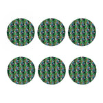 Tropical Palm And Hibiscus Print Coaster Set