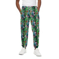 Tropical Palm And Hibiscus Print Cotton Sweatpants