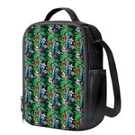 Tropical Palm And Hibiscus Print Crossbody Lunch Bag