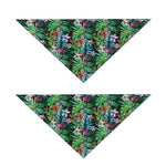 Tropical Palm And Hibiscus Print Dog Bandana