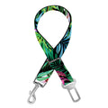 Tropical Palm And Hibiscus Print Dog Seat Belt