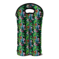 Tropical Palm And Hibiscus Print Double Neoprene Wine Tote