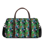 Tropical Palm And Hibiscus Print Duffle Bag