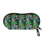 Tropical Palm And Hibiscus Print Glasses Case