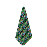Tropical Palm And Hibiscus Print Hand Towel