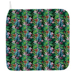 Tropical Palm And Hibiscus Print Hand Towel