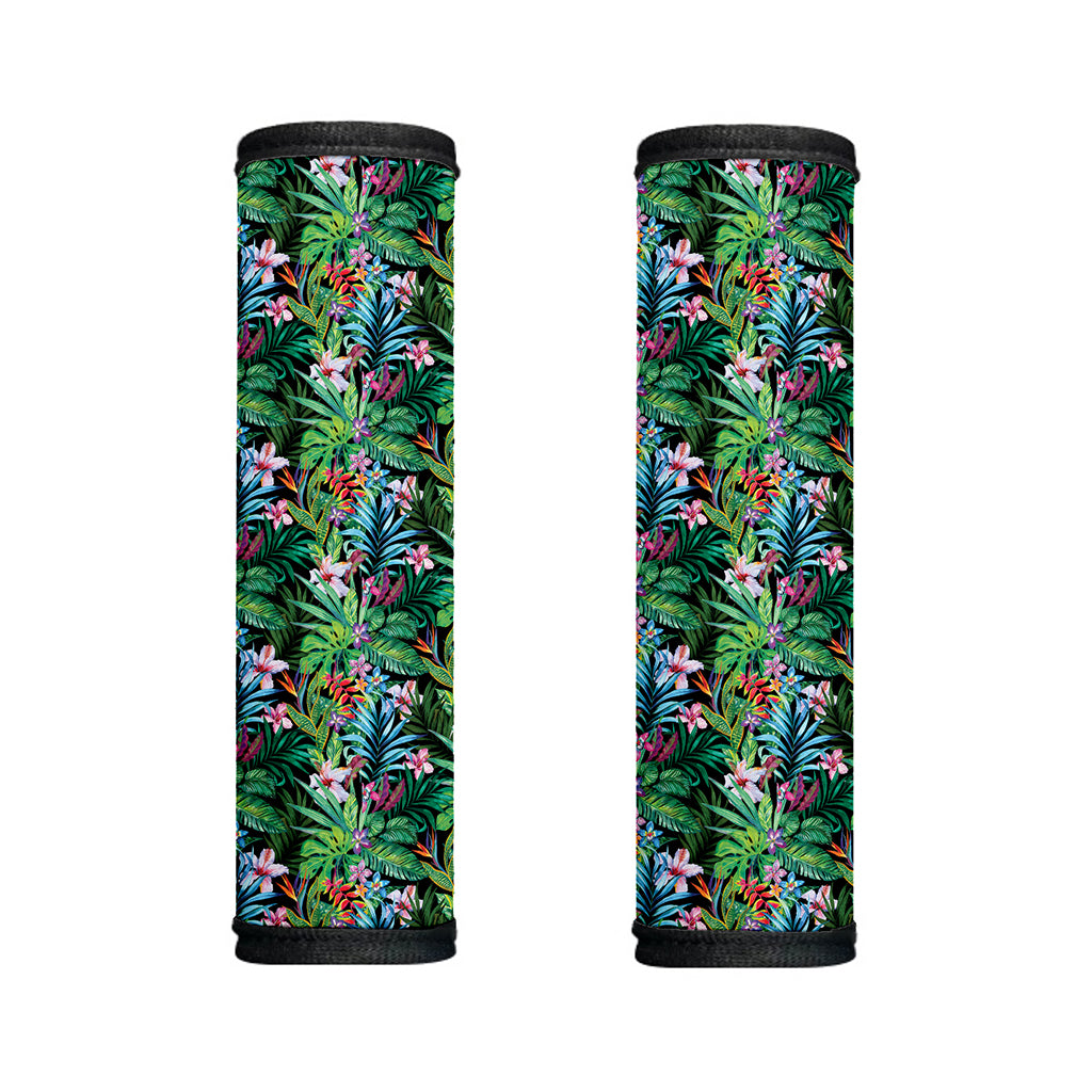 Tropical Palm And Hibiscus Print Handle Covers