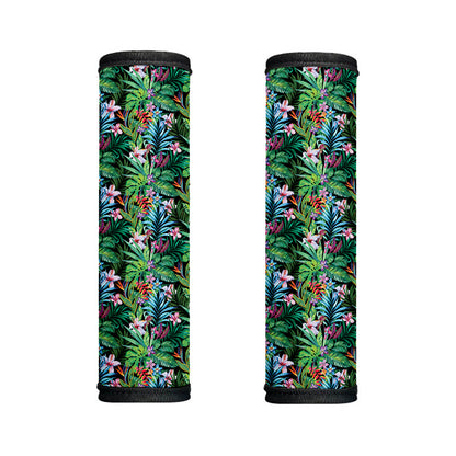 Tropical Palm And Hibiscus Print Handle Covers