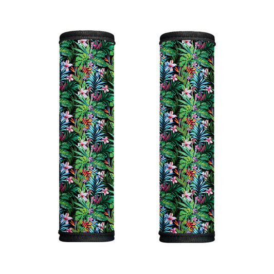 Tropical Palm And Hibiscus Print Handle Covers