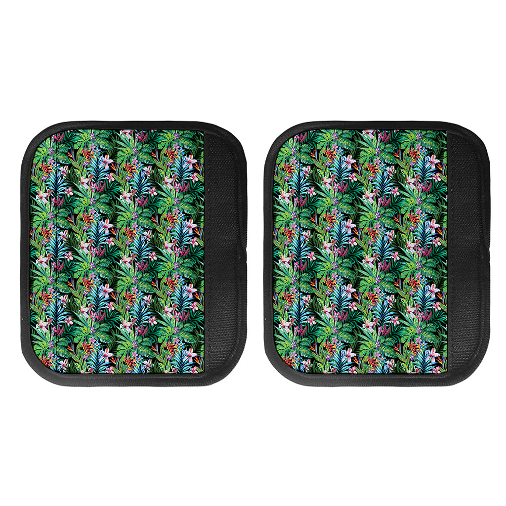 Tropical Palm And Hibiscus Print Handle Covers