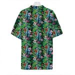 Tropical Palm And Hibiscus Print Hawaiian Shirt