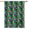 Tropical Palm And Hibiscus Print House Flag