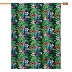 Tropical Palm And Hibiscus Print House Flag