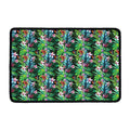Tropical Palm And Hibiscus Print Kitchen Mat