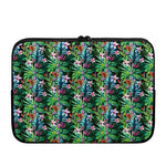 Tropical Palm And Hibiscus Print Laptop Sleeve