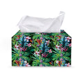 Tropical Palm And Hibiscus Print Leather Tissue Box Cover