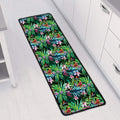 Tropical Palm And Hibiscus Print Long Kitchen Mat