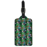Tropical Palm And Hibiscus Print Luggage Tag