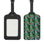 Tropical Palm And Hibiscus Print Luggage Tag