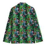 Tropical Palm And Hibiscus Print Men's Blazer