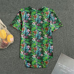 Tropical Palm And Hibiscus Print Men's Bodysuit