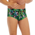 Tropical Palm And Hibiscus Print Men's Briefs