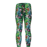 Tropical Palm And Hibiscus Print Men's leggings