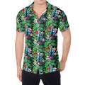 Tropical Palm And Hibiscus Print Men's Shirt