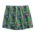 Tropical Palm And Hibiscus Print Mesh Shorts