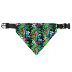 Tropical Palm And Hibiscus Print Over The Collar Dog Bandana