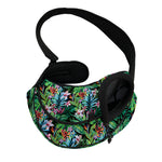 Tropical Palm And Hibiscus Print Pet Sling Carrier