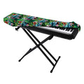 Tropical Palm And Hibiscus Print Piano Keyboard Cover