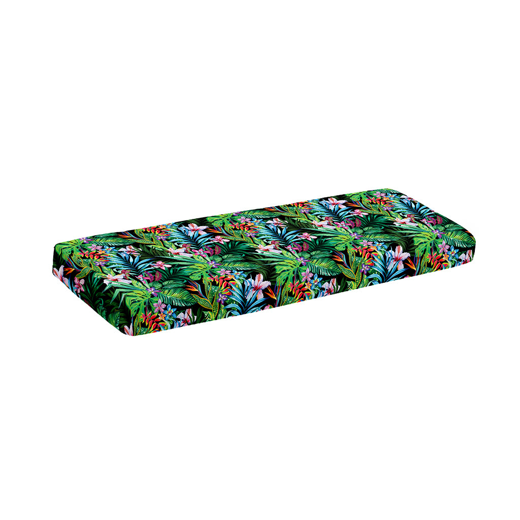 Tropical Palm And Hibiscus Print Piano Keyboard Cover