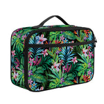 Tropical Palm And Hibiscus Print Portable Lunch Bag